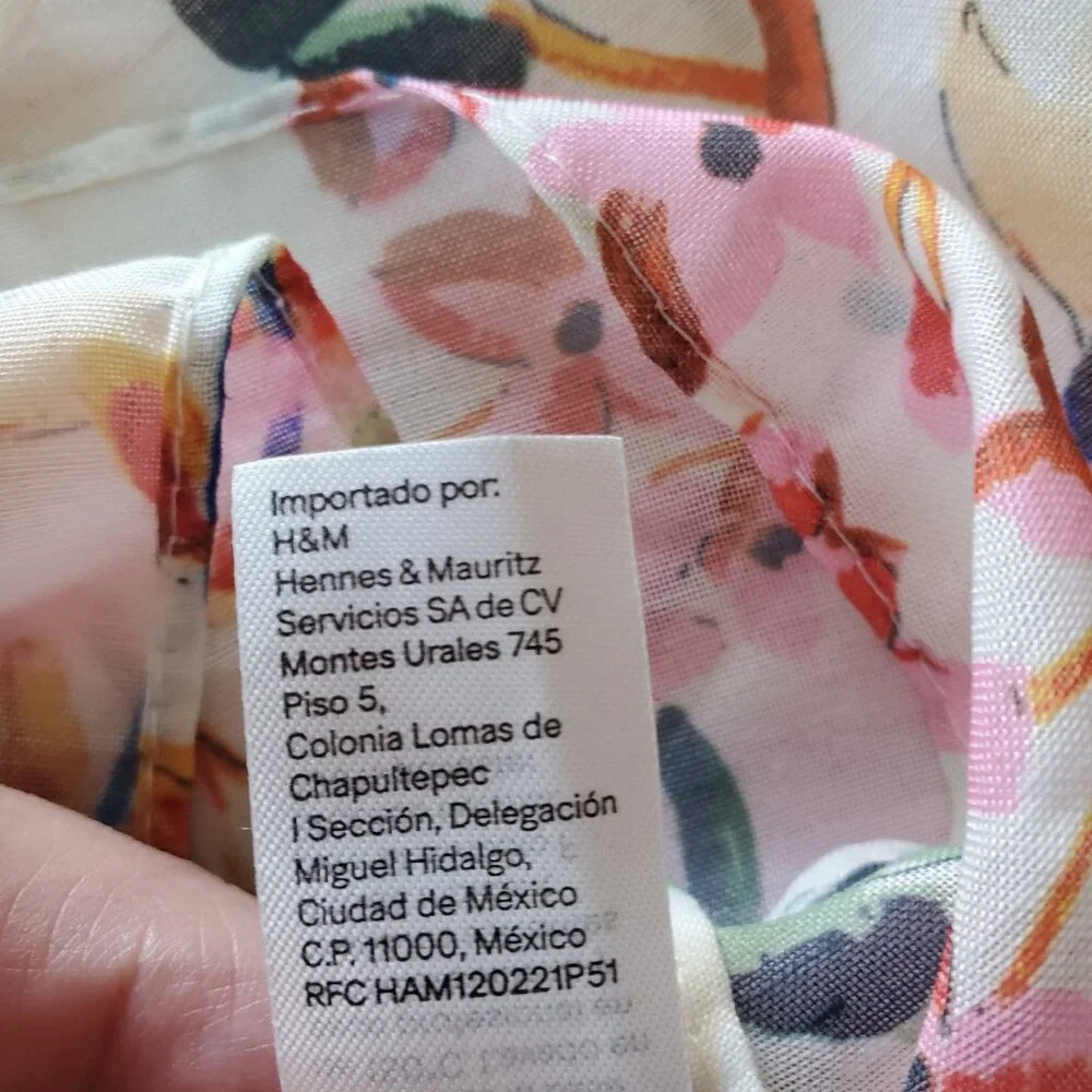 H&M Floral Blanket Scarf Wrap Rectangle 69 x 47